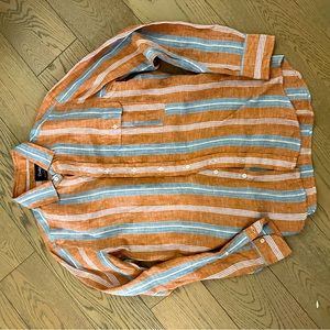 COPY - DRAKES LINEN BUTTON DOWN